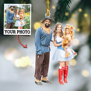 Custom Photo Ornament Gift For Family - Personalized Photo First Christmas Family Ornament